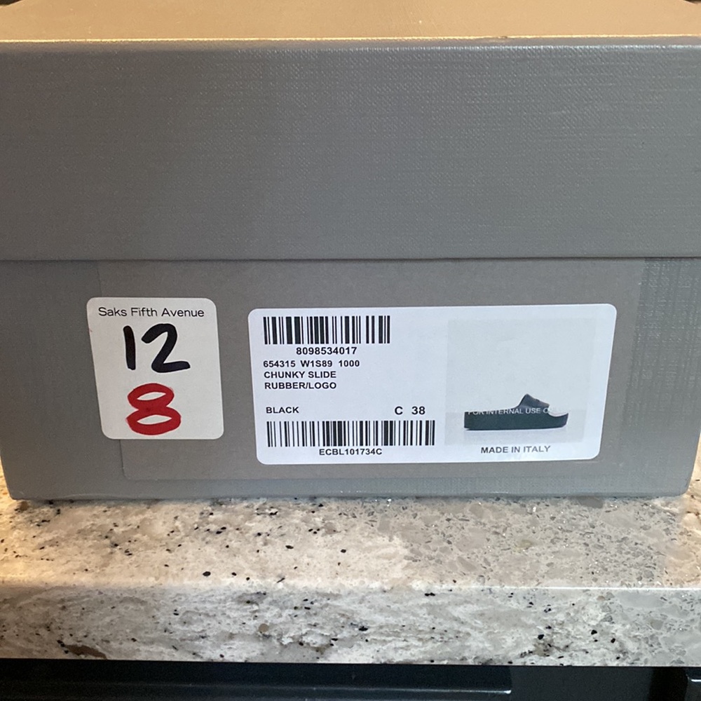 Black Balenciaga logo pool sandals - Picture 7 of 7